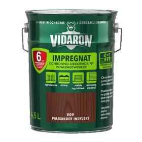 Obrazek dla: Vidaron Impregnat OCHRONNODEKORACYJNY POWŁOKOTWÓRCZY V09 PALISANDER INDYJSKI 4,5L_Remontownia24.pl