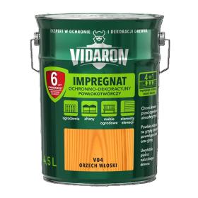 Vidaron Impregnat OCHRONNODEKORACYJNY POWŁOKOTWÓRCZY V04 ORZECH WŁOSKI 4,5L_Remontownia24.pl