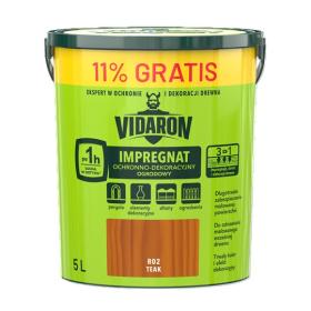 Obrazek dla: Vidaron Impregnat OCHRONNODEKORACYJNY OGRODOWY R02 TEAK 4,5L+11% Gratis