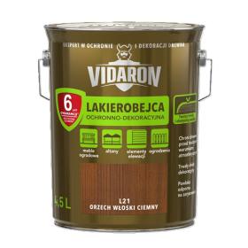 Obrazek dla: Vidaron Lakierobejca OCHRONNODEKORACYJNA L21 ORZECH WŁOSKI CIEMNY 4,5L