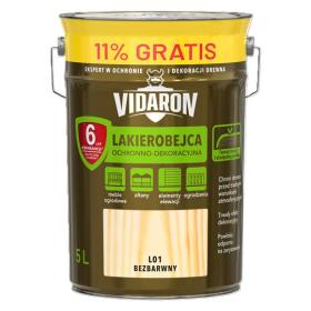 Obrazek dla: Vidaron Lakierobejca OCHRONNODEKORACYJNA L01 BEZBARWNY 4,5L+11% Gratis