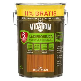 Obrazek dla: Vidaron Lakierobejca OCHRONNODEKORACYJNA L04 ORZECH WŁOSKI 4,5L+11% Gratis