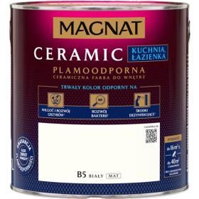 Obrazek dla: Farba Magnat Ceramic Kuchnia Łazienka CZYSTA BIEL/BIAŁY 2,5L B5