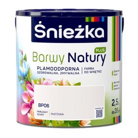 Obrazek dla: Farba Śnieżka BARWY NATURY PLUS Perłowy Szary BP06 2,5L